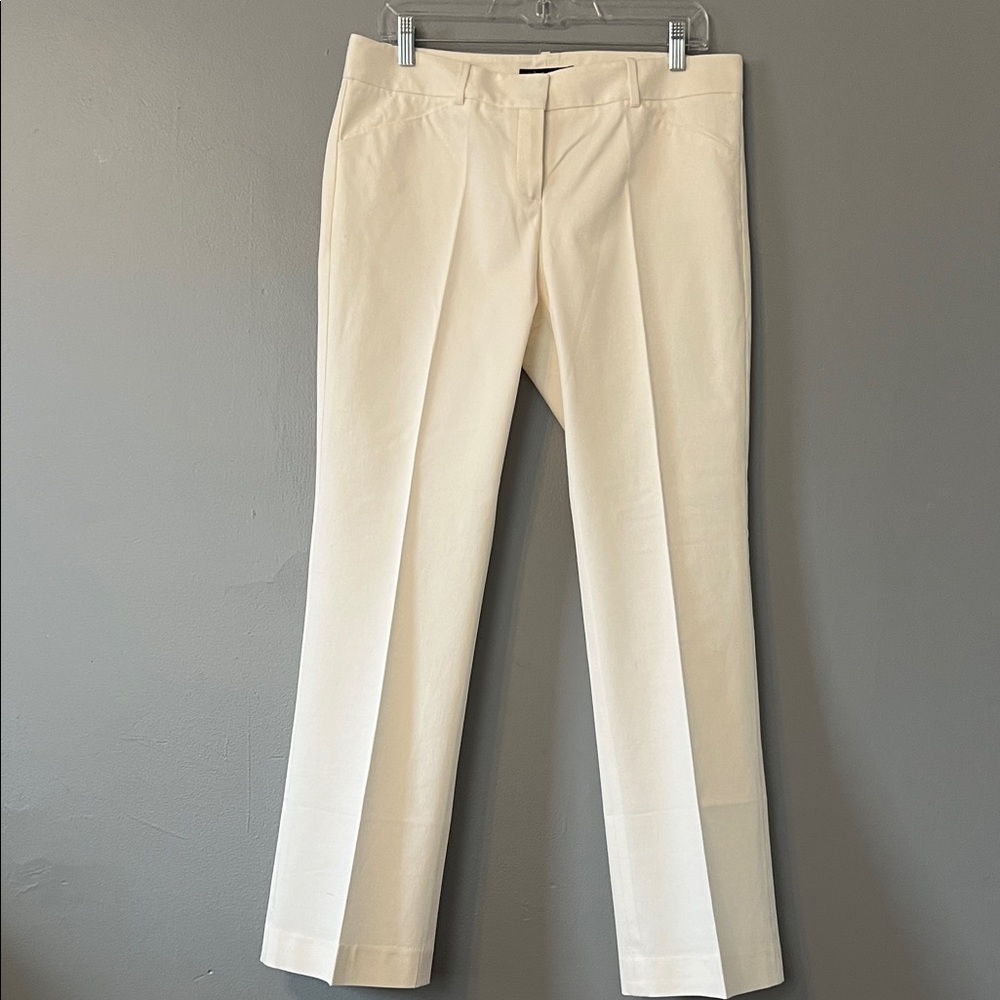Theory Off-White Straight-Leg Trousers